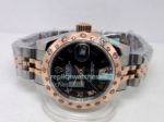 AAA Grade Replica Rolex Datejust Black Roman Dial 2-Tone Case Watch